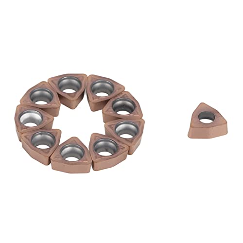 CNC Carbid -Tipps Einsätze Set, 10pcs Drehung Einsatz Carbid Blade Drehsteiderungen CNC -Werkzeug -Set Kit Zum Austausch (WCMX030208FN)