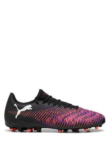 PUMA Unisex Future 8 Play MG Fussballschuh, Black White-Glowing RED, 46 EU
