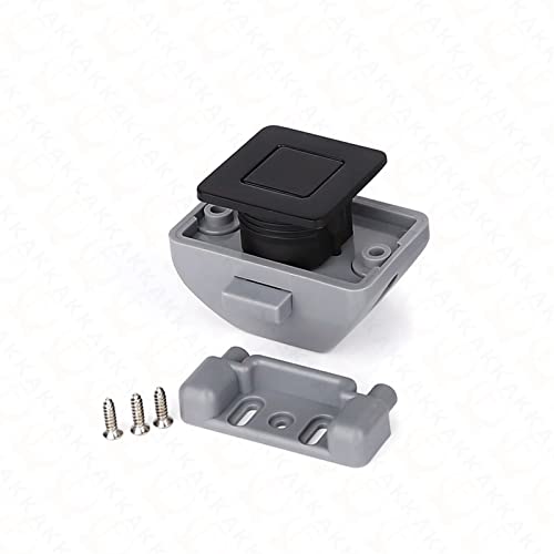 2Pcs Camper Car Push Lock 26mm Caravan Boat Motor Home Cabinet Drawer Lock Keyless Push Button Latch Furniture Hardware (Color : Black)