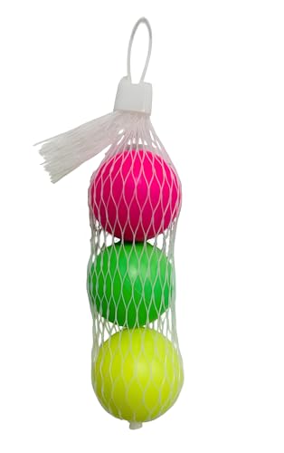 Bälle für Schläger Strand Set 3 Bälle Beach Tennis Schläger Strand Squash Bälle Ersatz 3 Stück für bunte Schläger Sommerersatz für Schläger Garten Padel Kinder Erwachsene