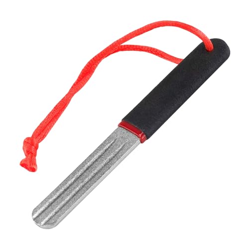 1PCS Fischhakenschärfer Doppelseitiger Hook Sharpener Schleifstein für Angelhaken Praktisches Angelhaken-Schleifschleifstein Diamantfeile Schärfen Werkzeug Zubehör Schleifwerkzeug Outdoor Tool