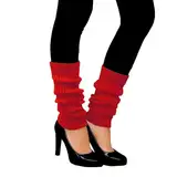 Oblique Unique® Sexy Damen Bein Stulpen Strümpfe für 80er Jahre 80s Motto Party Fasching Karneval Tanzen Aerobic Kostüm Accessoires (Rot)