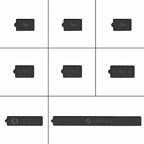 GAMSURFING Silikon-Staubschutzabdeckung für Xbox Serie X/S Konsolenanschluss, USB HDMI Anti-Staubschutzstecker Silikon-Staubschutzabdeckung Staubstopper Staubdichtes Case Kits Zubehör für Xbox Series