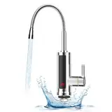 babikeen Wasserhahn mit Durchlauferhitzer, Elektrischer Wasserhahn mit Durchlauferhitzer, 360° Drehbarer LED Durchlauferhitzer Wasserhahn, 220V 3000W Elektrischer Wasserhahn