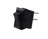 Mini-Wippenschalter, Einbau Wippschalter, Kippschalter, Geräteschalter, 250V 3A AC/DC, (6V 9V 12V 24V 125V) schwarz rechteckig 9 x 13 mm, 2 Polig EIN/AUS