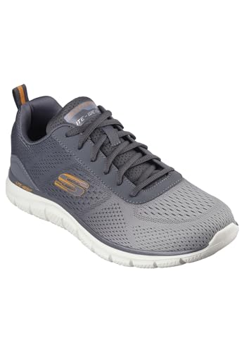 Skechers Herren Track Ripkent Training Shoes, Olivgrün Mesh Synthetik, 43 EU