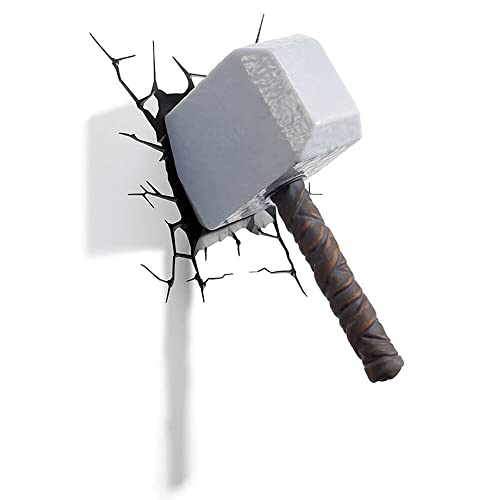 Disney Marvel Avengers Thor Hammer Wandleuchte, Kunststoff, Mehrfarbig