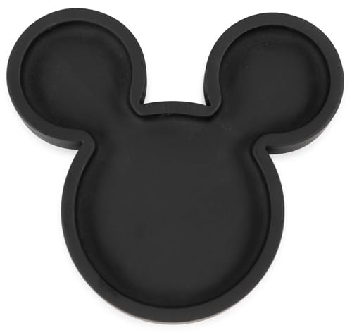 Disney Mickey-Maus-Seifenschale für Kinder – Schwammhalter/Schmuckschale aus schwarzem Kunststoff – Bad-Accessoire