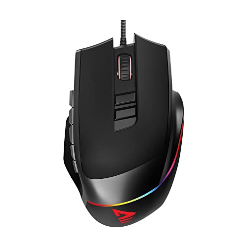 SAVIO Gaming Mouse with Cable RGB Valiant - Gaming Mouse - PC Mouse for Gamers - Mouse Gaming - Gaming Mice for PC - Computer Mouse with Pixart PMW 3327 Sensor