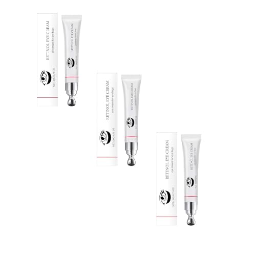 Augenserum Sofortige Reduzierung von Augenbeuteln Retinol Augencreme Augenbehandlung für dunkle Kreise reduziert Falten Feine Linien Dunkle Kreise Krähenfüße Schwellungen für alle Hauttypen (3Pcs)