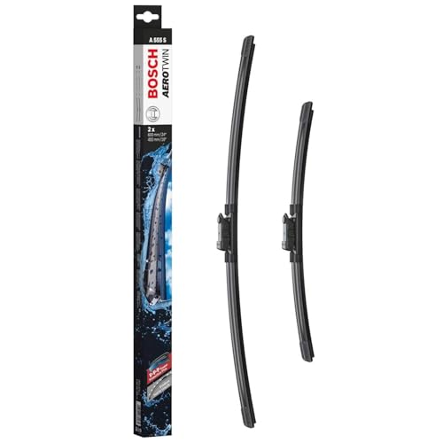 Bosch Aerotwin A555S Front-Scheibenwischer - Set mit 2 Ersatz-Scheibenwischern und vormontiertem Adapter - 2 Wischblätter, 600 mm und 400 mm