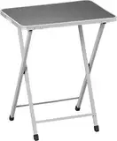 Campout Tisch Ellie – Klapptisch – 53 x 38 x 64 cm – Zusammenklappbar – Campingtisch – Klapptisch – Gartentisch – Beistelltisch – Wasser- und hitzebeständig – HPL und Stahl – Tragkraft 30 kg – Grau