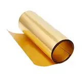 OLYCRAFT Messingblech Messingstreifen Gold Messing Blechrolle Metallfolien Platte 0.1mm Messing Dünnes Blech Messingplatten Messingfolie Für DIY Schneiden Handwerk Machen 1000x200x0.1mm