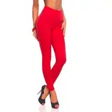 Jogginghose Mädchen Damen Skinny Pencil Denim Jeans Stretch Slim Fitnesshosen Hosen Damen Dehnbare Schnell Trocknende Hosen Fitness Lauf Yoga Hosen Candy Farbe Hosenlounge Pants Women (Red, M)