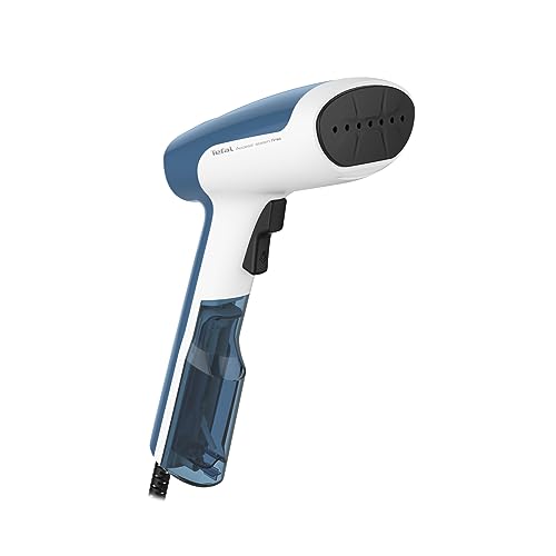 Tefal Access Steam First Dampfbürste, leichtes Design, 15 Sekunden Aufheizzeit, 1300 W, kontinuierliche Dampfabgabe 20 g/Min., keimvernichtend, 70ml, ‎18,4 x 10,6 x 30cm, Steamer, weiß/blau, DT6130