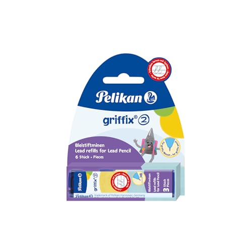 Pelikan Griffix Bleistiftminen, HB, Breite: 2 mm, 2 Packungen a´ 3 Minen