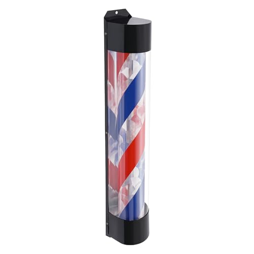 HarBin-Star LED Barber Pole, 20W Professionelle Friseurstange, 90cm LED Friseurstange Wandmontage, Helle & Drehbare Friseurstange für Friseur, LED-Wandleuchte für Salon