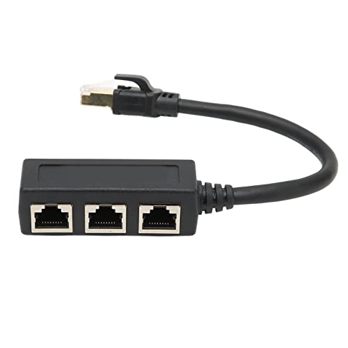 RJ45-Ethernet-Adapterkabel, Verlängerung 1 bis 3 Port Hervorragende Verbindungsübertragung Gute Signal-Ethernet-Buchsenadapter