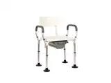 Homecare Innovation® Duschstuhl/Toilettenstuhl mit abnehmbarem Eimer - bis zu 136 kg