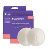 Lansinoh Waschbare Stilleinlagen - 8 Stück inkl. Wäschenetz - ultrasaugfähig - superweiche Innenseite aus BIO Bambus - wiederverwendbar & umweltfreundlich