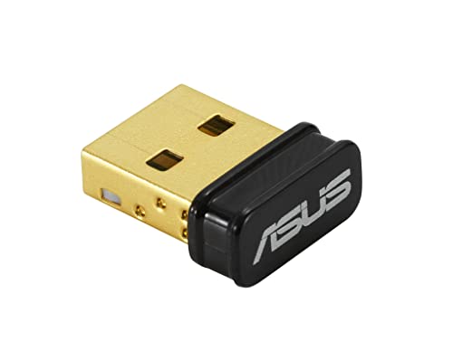 ASUS USB-BT500 Bluetooth 5.0 USB Dongle Adapter (kompatibel mit Windows 11, 10, 8.1, Linux, abwärtskompatibel mit Bluetooth 4.x, 3.x, 2.1, für PC und Laptop, Plug & Play)