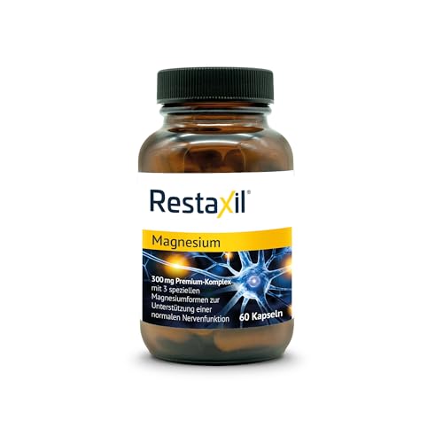 Restaxil Magnesium - stark dosierter Premium-Magnesium-Komplex mit Magnesiumbisglycinat. Laborgeprüft,hochkonzentriert,exzellente Bioverfügbarkeit, vegan. Vom Nr. 1 Nervenspezialisten aus der Apotheke