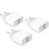 USB Ladegerät, 3-Pack 2.1A/5V Adapter für iPhone 11 XS XR X 8 7 6 6S Plus 14 13 12 Samsung,Stecker Netzteil Netzstecker Ladestecker Stromadapter Schnellladen Steckdosenadapter Ladeadapter Nisiyama