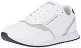 Tommy Hilfiger Herren Runner Sneaker Seasonal Mix Low Top, Weiß (White), 43