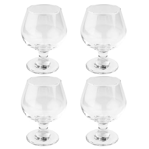 Ideen mit Herz 4 kleine Cognac-Gläser | Cognacschwenker-Set | 200 ml je Glas | 11,8cm hoch | Glas: Ø 8,5cm | Öffnung: Ø 5,7cm | 4 Stück