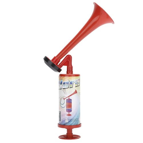 Stadionhorn, manuelle Stadion-Trompete,Luftdruck-Fanfare Air Horn Extrem Laut,Handheld Air Pumpe Laut Sound Hand Signalhorn für Sports，Air Horn,Fussball Fanfare Druckluft Horn (große Größe)