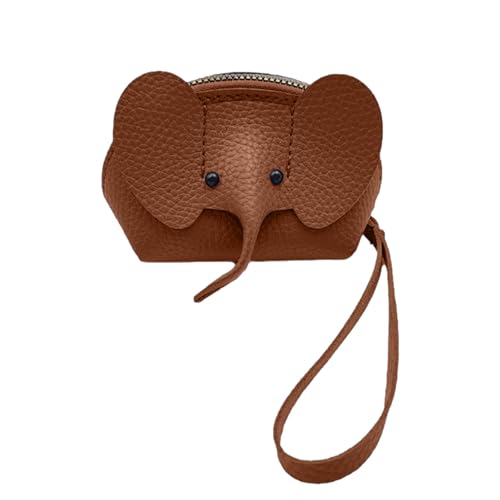 Geldumtausch Für Elefanten CUTTO MORNZ Münz Bag mit Reißverschluss | SEHR KLEINES PULE PETTURE SCHEIBE FÜR FRAUEN, MÄDCHEN, Teenager, Elefant Portemonien als Reisetasche für Münzen und Karten, Orange