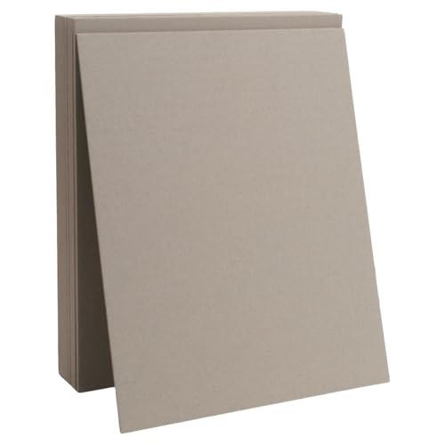 FINGERINSPIRE 24 Stück Buchkarton 80 PT 2mm Hellgrau Dicke Binderplatte Rechteckige Spanplatte Aus Kraftpapier Buchbindezubehör Für Buchbindematerialien Umschlag (317.5x254mm)