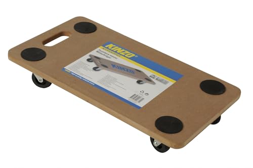 KINZO Transportroller/Möbelträger - 560 x 300 x 95 mm - 150kg Tragkraft - MDF-Platte, Brown, 1 St. / S