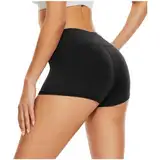 DDOBB Radlerhose Damen Kurz Shorts Unter Kleid High Waist Sportshorts Bauchweg Unterhosen Hotpants Blickdichte Sporthose Boxershorts Gym Leggings(schwarz, S-M)