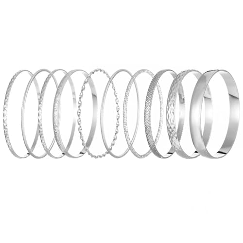 AYNKH 10Pcs Armreif für Frauen, indische Armband-Set, Armreif Böhmen, Vintage verstellbare stapelbare Armbänder, Arm Schmuck für Frauen Hochzeit Party