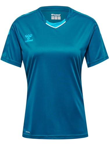 Hummel Damen Hmlcore Xk Poly Jersey S/S Woman T-Shirt, Blue Coral, L EU