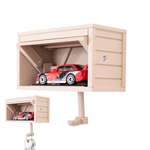 Schlüsselhalter für die Autogarage mit zu öffnender Tür, kreativer Schlüsselhalter für die Wand, lustiger Organizer für Schlüsselanhänger in der Autogarage, platzsparendes Schlüsselanhängerregal