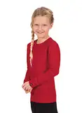 Trigema Mädchen Langarmshirt 202501, Rot (kirsch 036), 128