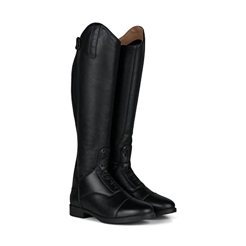 HORZE Damen Reitstiefel Rover, Kunstleder Stiefel mit Reißverschluss, Schwarz, 40W