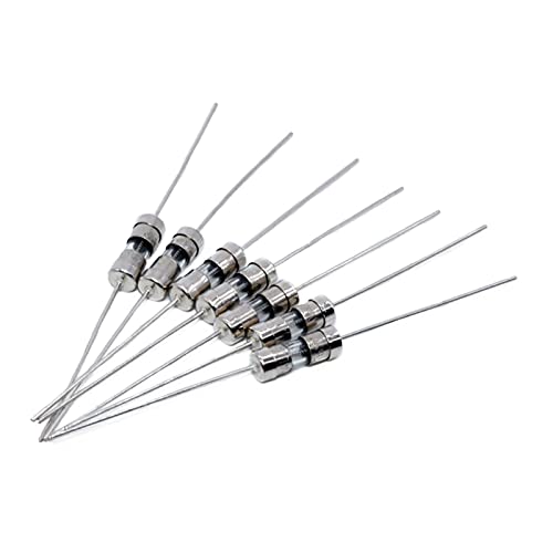 BOOGHIGC Sicherung 20 Stück 3 * 10 mm schnelle Unterbrechung Nehmen Sie die Bleiglasrohrsicherung schnelle Unterbrechung mit 0,5 A 1 A 2 A 3 A 3,15 A 4 A 5 A 6,3 A 8 A 10 A 12 A 15 A 20 A(5A)