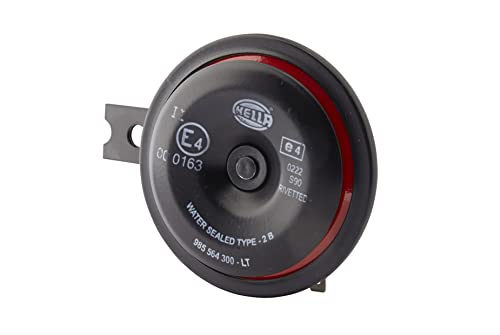 HELLA Horn - STYLE HORN S90 - 12V - 111dB(A) - Frequenzbereich: 415Hz - Hochton - elektrisch - Gehäusefarbe: rot/schwarz - Flachsteckanschluss - Menge: 1 - 3AL 922 000-951