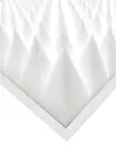 Pyramidenschaumstoff, Platte in ca. 100x100x7cm, Weiss (Verpackungseinheit = 1 Platte = ca. 1,0 m²)
