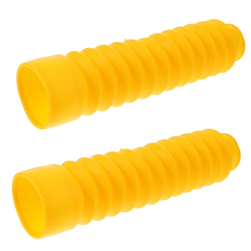 SOLUSTRE Stoßdämpfer-staubschutz -gabelstiefel Gabelabdeckung Universeller Gabelschutz -gabelgamaschen Gabelschoner Für Dirtbikes Vorderradgabelschutz Gummi Yellow