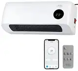 Sichler Haushaltsgeräte Heizlüfter: WLAN-Keramik-Wandheizlüfter, LED-Display, Fernbedienung, 2.000 W, App (Bad Schnellheizer, WLAN Heizung, Tablet Halterung)