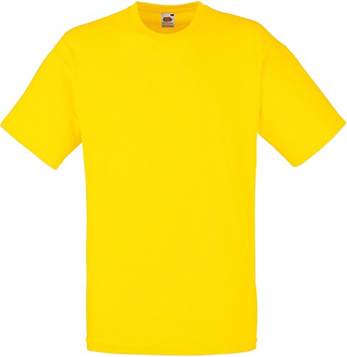 Fruit of the Loom Herren T-Shirt gelb gelb Large