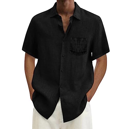 Weisse Hemden Weste männer Shirts Hemden Herren weiß modern fit Sommer Hemden männer Langarm leinen Hemden Herren Langarm Trachtenhemd Herren modern Herren Hemden bügelfrei Kurzarm