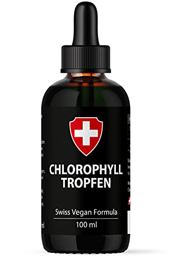 Chlorophyll flüssig aus Alfalfa, 100ml flüssiges Chlorophyll mit 200mg Liquid Chlorophyll je Tagesdosis, Chlorophyll Tropfen sind eine Alternative zu Chlorophyll Tabletten