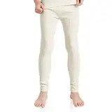 MT Kinder Ski- & Thermohose - Winter Unterwäsche lang für Jungen und Mädchen - Ecru Creme 122-128