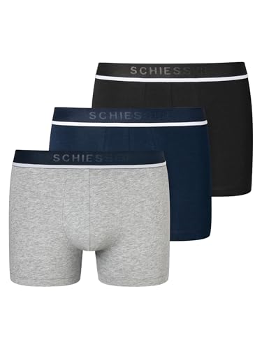 Schiesser Herren 3 PACK Boxershorts Bio Baumwolle Multipack - 95/5 Organic, sortiert 4_173986, 7/ XL