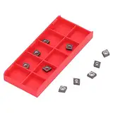 CNC Carbid -Tipps Einsätze Set, 10pcs CNC Dreheinsätze Carbid Blatt Ersatz Drehmappchen -Schneidwerkzeug CCMT09T304